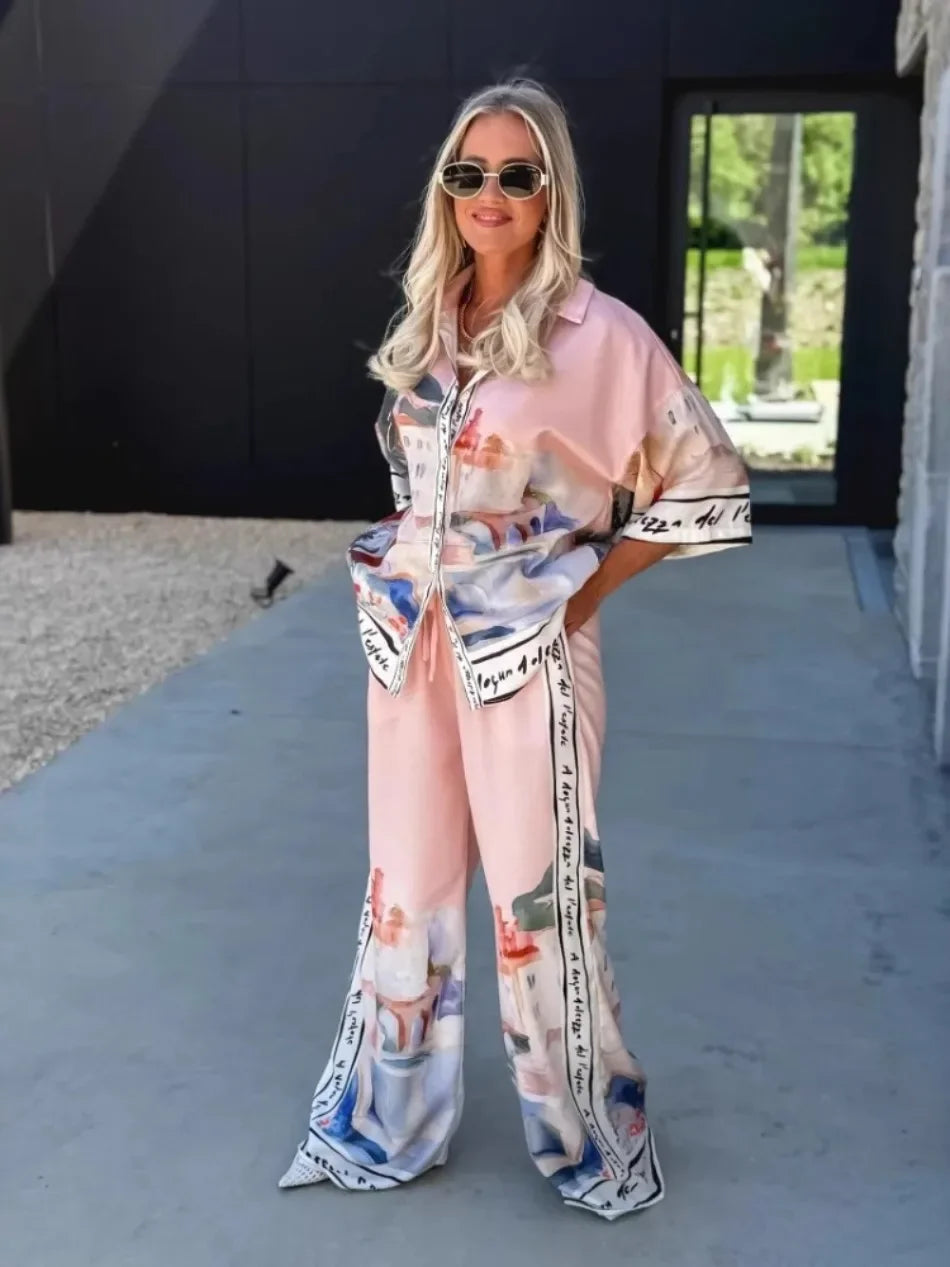Amanda printed two-piece set