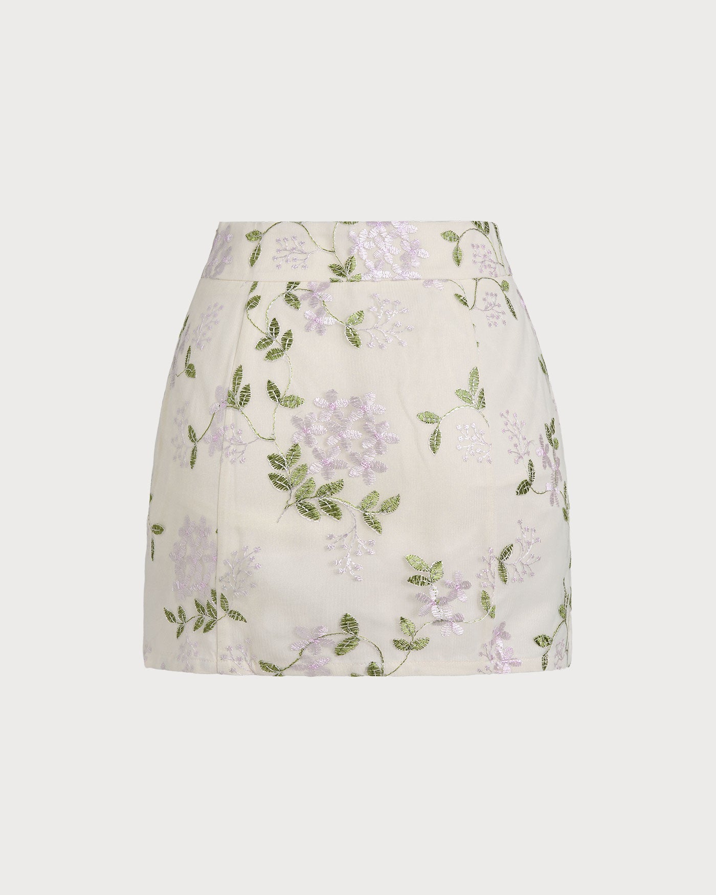 Falda Mini Bordada Floral