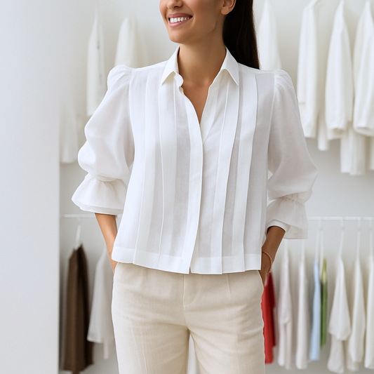 Hattie Pleated Blouse