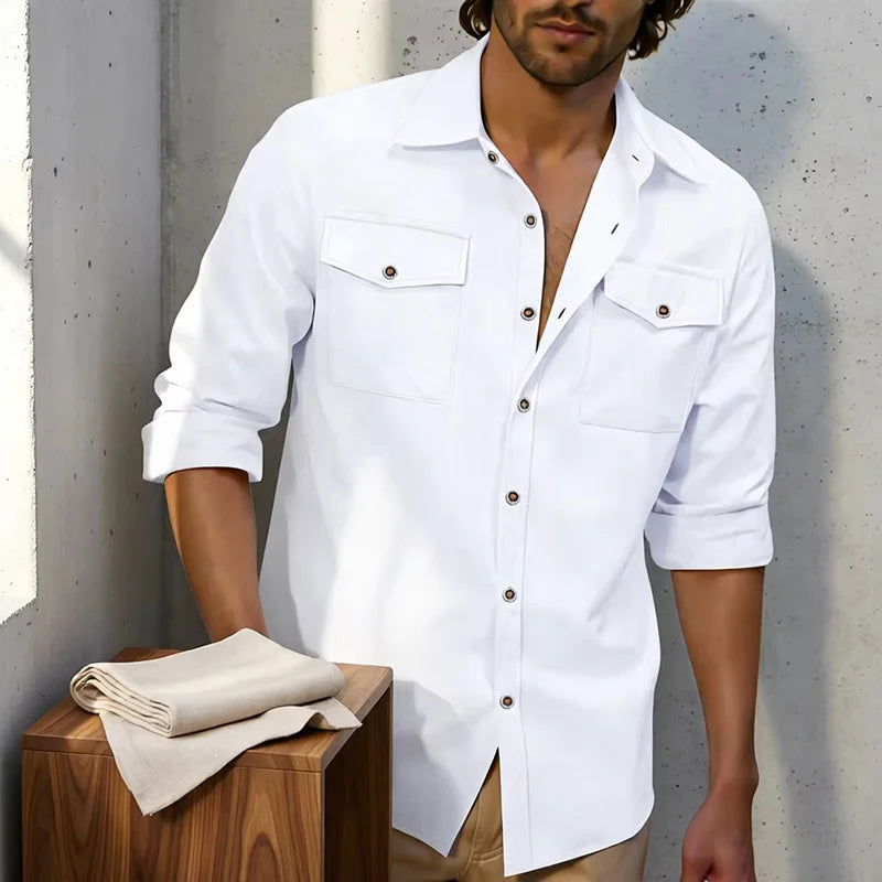 Camisa utilitaria de lino Mateo