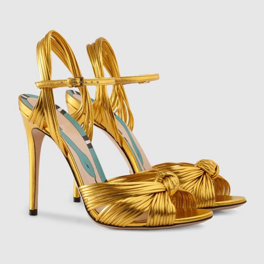 Lioro Metallic Heel Sandals