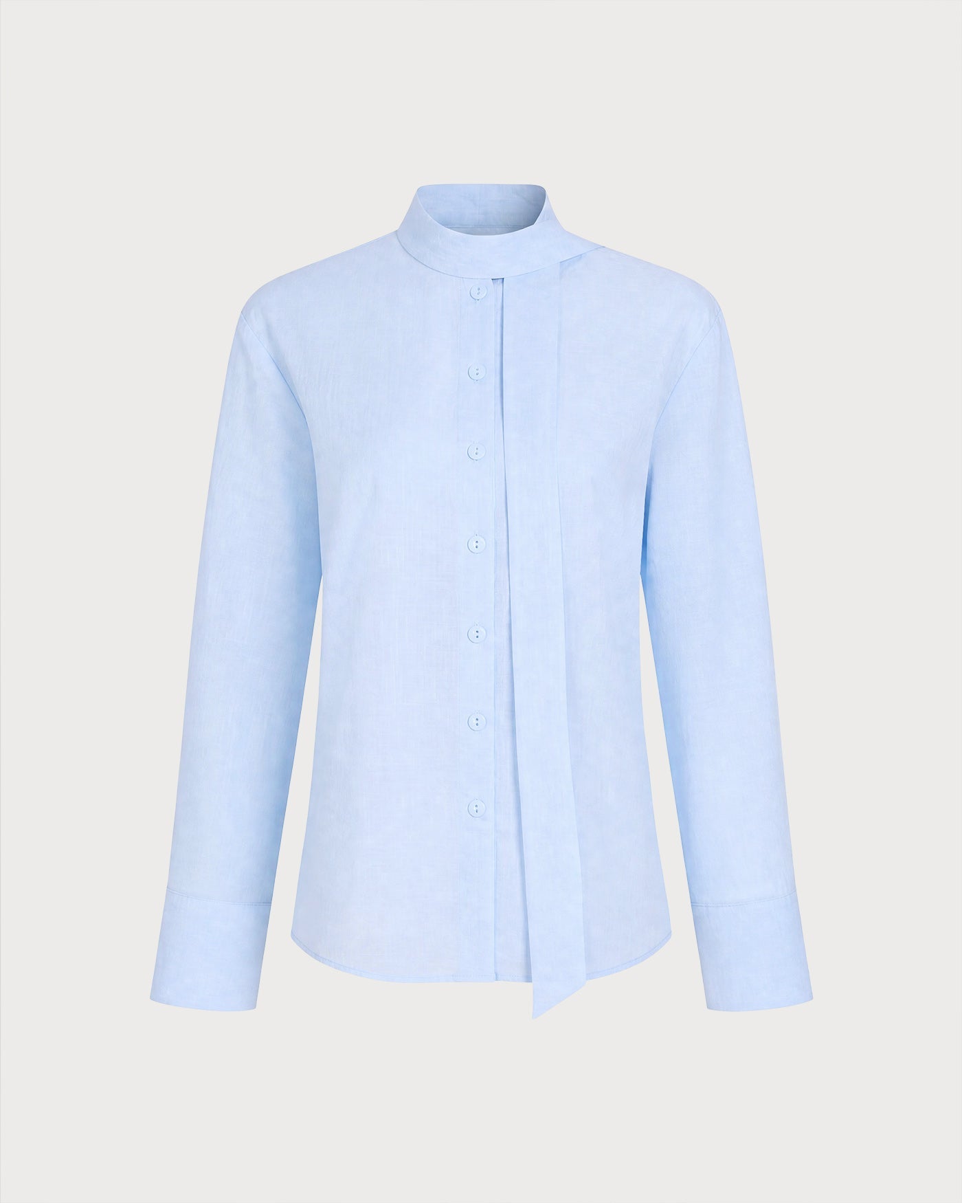 Camisa de botones con corbata de cuello trabajadora