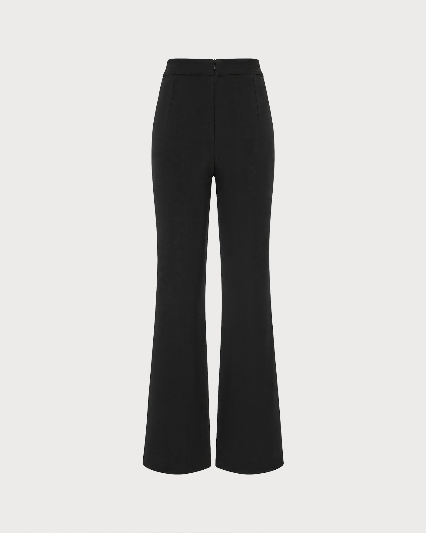 Pantalones Rectos con Bolsillos y Botón Negro
